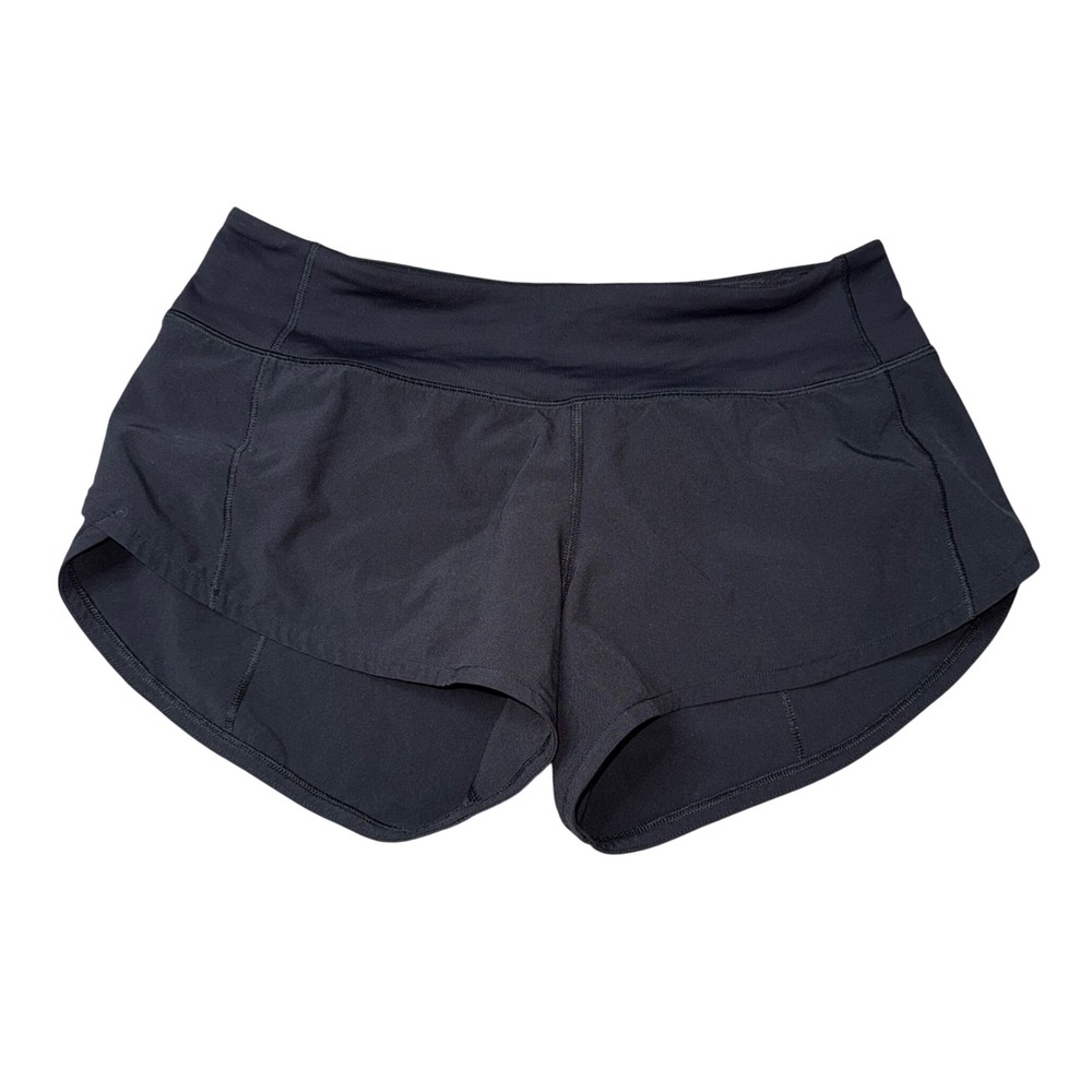 Lululemon Speed Up Short Women 2 Black Excellent Low-Rise Lined 2.5" Running